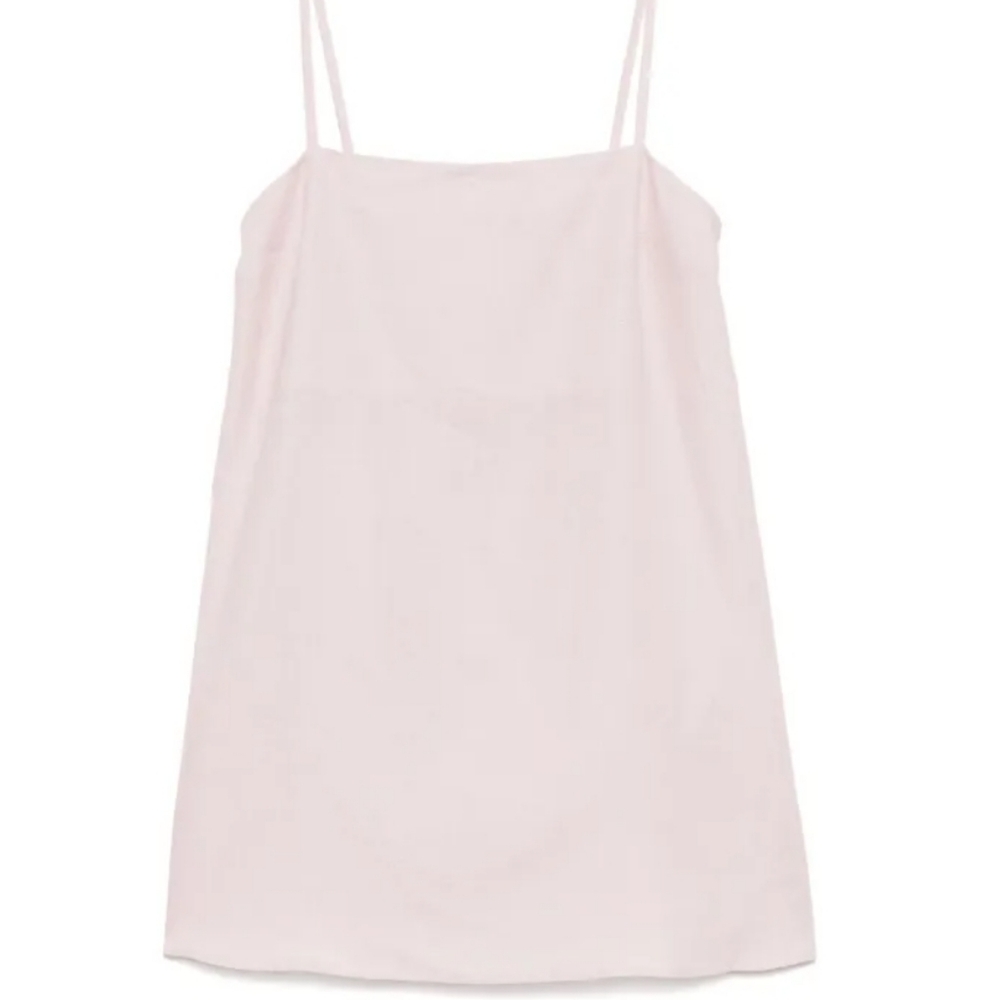 ASOS DESIGN Trapeze Mini Cami Dress Washed Pink Tie Straps Square Neck NWT Sz 4 - Picture 12 of 16